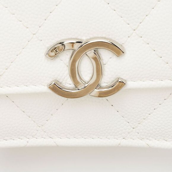Chanel Caviar Leather Enamel Coco Clutch on Chain - Picture 10 of 14